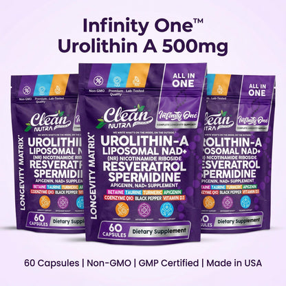 Infinity One Urolithin A 500mg + NAD + NR Resveratrol